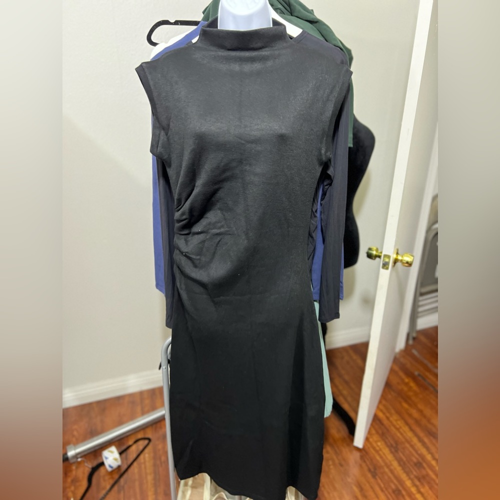 OGL Cashsoft Mockneck Sleeveless Midi Dress - Picture 3 of 6